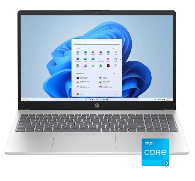 HP 15-FD0133WM Intel Core i3 N305 8GB 256GB 15.6" FHD Display Fingerprint Reader Win11 Natural Silver